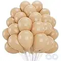 Moukiween Nude Balloons 12 inch - 70 pcs Tan Balloons for Wedding Engagement Bridal Shower Baby Shower Birthday Party Decorations