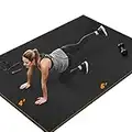 Grande tappetino per esercizi fitness per casa palestra spessa 183x123x0.7 cm innhom allenamento tappetino per fitness, palestra, attrezzature per pavimenti in gomma resistente per palestra