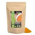 Poudre de curcuma biologique (500g) avec au moins 2,5% de curcumine, poudre de curcuma de culture biologique contrôlée, sans gluten, sans lactose, testé en laboratoire, végétalien