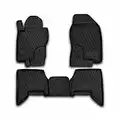 Car Floor Mats Rubber Mats Compatible with Nissan Pathfinder III R51 2004-2013 - 3D Mat Dirt Trapper Mat Waterproof Non-Slip Rubber Fit Non-Slip Car Mats Black