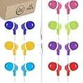 JustJamz Bulk Earbuds Bubbles - Confezione da 30 auricolari in-ear colorati, colori misti, compatibili con smartphone per scuole, bambini, aule e biblioteche