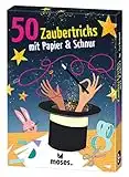 moses. 9847 Zaubertricks mit Papier & Schnur – Geniale Beschäftigung für Kinder ab 8 Jahren, Zauberkasten-Ersatz mit 50 kinderleichten bis anspruchsvolleren Magier Ideen für eine Zaubershow