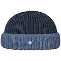 HAMMABURG Berretto Docker Twotone Donna/Uomo - Made in Italy Beanie da Uomo Lavorato a Maglia Lana con Risvolto, Risvolto Autunno/Inverno - Taglia Unica Blu-Blu Scuro