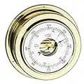 TFA Dostmann Maritim Analoges Barometer, 29.4010.B, zur Wettervorhersage, aus polierten Messing, misst den Luftdruck,14 cm Durchmesser, Gold