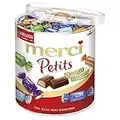 merci Petits Chocolate Collection – 1 x 1000g – Mix aus nicht gefüllten und gefüllten Schokoladen-Spezialitäten in praktischer Runddose