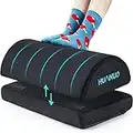 HUANUO Footrest, Under Desk Foot Rest, Foot Stool with 2 Optional Covers, Ergonomic Foot Rest for Office, Home, Travel