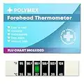 Forehead Thermometer with Cold and Flu Chart for Adults and Children - Ideal for Home, Travel or The Workplace