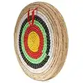 dostyle Traditional Solid Straw Round Archery Target Shooting Bow Coloured Rope Target Face Three Layer for Shooting Practice