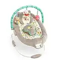 Bright Starts Disney Baby Winnie the Pooh Baby Bouncer Soothing Vibrations Deluxe Infant Seat - Faux Suede, Music, Removable-Toy Bar, 0-6 Months 6-20 lbs (Dots & Hunny Pots)