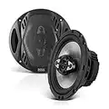 BOSS Audio Systems NX654 Car Speakers - 400 Watts of Power Per Pair, 200 Watts Each, 6.5 Inch, Full Range, 4 Way, Sold in Pairs, Easy Mounting