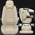 Cungko Fundas Asientos Coche Universales para VW Volkswagen Touareg/Variantl/Tiguan/Golf/New Beetle/Multivan/Sharan/Caravelle/Tiguan Allspace Accesorios Coche.Beige