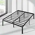 ZINUS Van 16 Inch Metal Platform Bed Frame / Steel Slat Support / No Box Spring Needed / Easy Assembly,Black, Queen