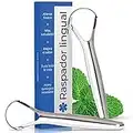 Limpiador de Lengua Bucal Acero Inoxidable | 2 Unidades | Raspador de Lengua | Limpia Lenguas Antibacteria | Rascador Lingual | Limpiador Lengua | Limpiador Lingual Metálico | ORAVIX