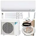 DAIKIN 24,000 BTU 19 SEER Wall-Mounted Ductless Mini-Split A/C Heat Pump System with Maxwell 15-ft Installation Kit and Line Set Cover Kit (24,000 BTU_19 SEER)