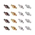 PH PandaHall 100 Sets Brass Magnetic Clasps Mixed Color Round Magnet Converter Jewelry Clasps Buckle Ball for Bracelet Necklace Jewelry DIY Making