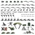 MSEI Weapons Pack Set, Military Weapons WW2 Weapons SWAT Police Team Weapons Compatible with Lego Minifigures