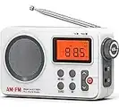 Tendak Radio Portatili FM/AM, Radiolina Portatile Piccola, Radio a Pile,Con un'eccellente qualità del suono, Schermo grande, sveglia, timer, radio a transistor alimentata via USB