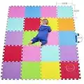 qqpp® 20 Puzzle Eva Schaumstoff Puzzlematte Puzzleteppich Kinder - Eco Krabbelmatte Spielmatte Baby Schadstofffrei rutschfest Bodenschutzmatte. QQC-BCEGHIKa20N