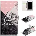 for iphone 7 Plus Wallet Case and Screen Protector,QFFUN Glitter 3D Marble Design [Triangle] Magnetic Stand Leather Phone Case with Card Holder Drop Protection Etui Bumper Flip Cover for iphone 8 Plus