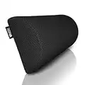 Medipaq - Half Moon Memory Foam Cushion Pillow - Half Moon Pillow - Bolster Pillow Cushion - Lumbar Support Cushion – Use For Neck, Lower Back, Knees, Legs, Feet Virtually Any Position - Black