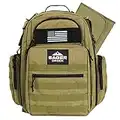 Dad Diaper Bag Backpack with Changing Pad. Waterproof Military Diaper Backpack for Men w/Insulated Compartment. Sager Creek