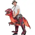 GOOSH Inflatable Dinosaur Costume for Adult Halloween Costume Women Man 72IN Funny Blow up Costume for Halloween Party Cosplay