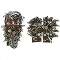 Maschera Mimetica 3D Leaf Stereo Turchia +1 Paio Pesca Caccia Guanti Foglia 3D Sport all'Aria Aperta Caccia Ghillie Suit