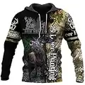 Hoodies d'impression de Tatouage d'orignal de cerf Animal, Veste de Sweat-Shirts Unisexe de Chasse de Camo de Camouflage