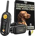 PAWPRO Collier de Dressage pour Chien | Nouveauté 2023 Collier Étanche Rechargeable | 3 Modes BIP Vibration Choc | Design Luxe avec Clicker Dragonne | Notice en Français | Collier Anti aboiement Chien