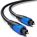 deleyCON 0,5m Optisches Digital Audio Kabel SPDIF 2x Toslink Stecker Digitalkabel Audiokabel LWL Digitales Lichtwellenleiter Kabel