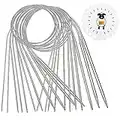 Coopay 11 Pezzi Ferri da Maglia Circolari da 40 cm, 1.5-5.0mm Ferri da Maglia Circolari in Acciaio Inossidabile con Calibro Ago Circolare, Set di Ferri da Maglia Circolari di Piccole Dimensioni