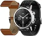 Motorola Moto 360 3ème génération Smartwatch – Boîtier en acier inoxydable avec bandes de 20 mm, batterie toute la journée et WearOs Gris acier