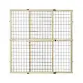 MYPET North States 48" Wide Wire Mesh Gate. Simply Expand and Lock in Place. Pressure Mount. Fits 29.5"- 48" Wide (37" Tall, Sustainable Hardwood)