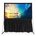 PropVue 120 inch Projector Screen with Stand or Wall Mount - 2 in 1 Indoor Outdoor Movie Screen - Premium Portable Projection Screen HD 16:9 - Metal Fast Foldable Large Frame