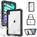 Funda Impermeable para iPad Mini 6 2021 (6ª Generación),Funda Protectora subacuática a Prueba de Polvo y Golpes con protección 360 Full-Body,Funda para iPad Mini 6ª Generación de con cordón y Soporte