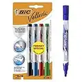 BIC Velleda Feutres pour Tableau Blanc Effaçables à Sec Pointe Conique Large - Couleurs Assorties, Blister Format Spécial de 4 - 1 Unité