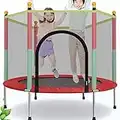 Trampolino All'aperto, Trampolino per Bambini per Il Fitness Che Salta Peso Massimo 200 kg Trampolino per Esercizi Indoor E Giardino con Rete di Sicurezza Completa, Copertura per Bordi