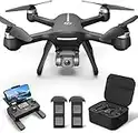 Holy Stone HS700E GPS Drone for Adults with Cameras 4K UHD, EIS Anti Shake 130°FOV Camera Drone, Quadcopter with 5GHz FPV Transmission, Brushless Motor, Easy Auto Return Home, Follow Me, 2 Batteries and Carrying Case Included