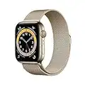 Apple Watch Series 6 GPS + Cellular, 44mm Gold Stainless Steel Case with Gold Milanese Loop