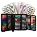 96 Color Artist Gel Pen Set, includes 24 Glitter Gel Pens 12 Metallic, 6 Pastel,6 Neon, plus 48 Matching Color Refills, More Ink Largest Non-Toxic Art Neon Pen for Adults Coloring Books Craft Doodling Drawing