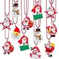 Blulu 12 Pezzi Vacanze di Natale Collane Lampeggianti Collana a Catena Morbida, Collana Lampeggiante Santa Luce Led Collane con Pendente per Bambini Festa Favori Decorazione Natalizia, Stili Casuali