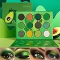 Palette Di Ombretti Verdi Trucco Per Gli Occhi,Afflano Green Eyeshadow Palette Opachi Sfumabili Lunga Durata Palette Ombretti Verdi Gialli Piccoli, Smeraldo Foresta Verde Scuro Halloween Natale Trucco