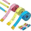 TrySalar Dual Sided Body Measuring Tape Measure for Body 3 Pack Double Scale Measurement Tape for Sewing Cloth Tailor 60 Inch/ 150 cm (Multicolor)