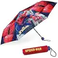 BONNYCO Ombrello Pieghevole Bambino Spiderman Ombrello Antivento con Struttura Rinforzata | Ombrello Portatile per Borsa, Zaino o Viaggio | Mini Ombrello per Bambini - Regali Originali Ragazzi