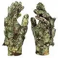 GUGULUZA 3D Camo Handschuhe, Outdoor Tarnung Jagdhandschuhe Blättertarnanzug Woodland Camouflage Handschuhe