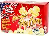 Jolly Time Microwave Popcorn Butter | Popcorn per microonde con gusto di burro | Popcorn classici USA per il forno a microonde | Tasto popcorn per popcorn burro per microonde, 300 g (3 x 100 g)