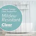 BigFoot Shower Curtain Liner – 72 x 72 PEVA Heavy Duty Shower Curtain with Rustproof Metal Grommet and 3 Magnetic Weights – Odor Free and Compatible with Standard Showers, Clear