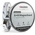 GAUDER Typ A + B Magnetband stark selbstklebend I Magnetstreifen | Magnetband für Fliegengitter & Vorhänge (1 m + 1 m)