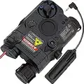 ACTIONUNION Airsoft PEQ-15 IR Laser + Visible Red Laser + White LED Flashlight (Black)