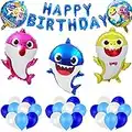 Baby Shark Anniversaire Décoration De Fête d'Anniversaire 42 PCS Baby Shark Ballons Bébé Requin Anniversaire Feuille Ballon Fournitures De Fête à Thème Requin Ballon Pour Anniversaire Décorations